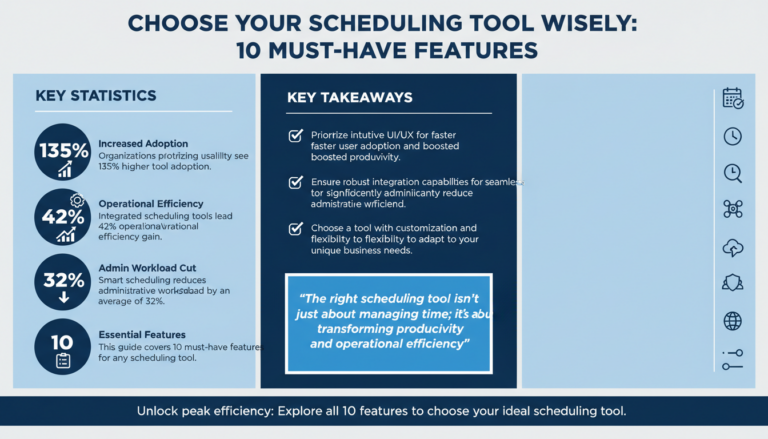 10 Best Features to Look for in a Scheduling Tool Before Choosing One