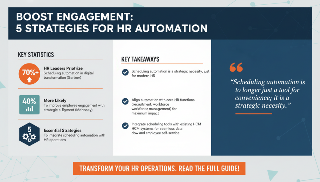 5 Essential Strategies for Integrating Scheduling Automation with HR Operations to Boost Employee Engagement