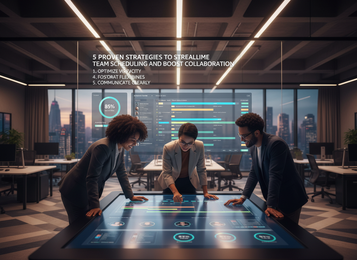 A team workspace with a resource allocation chart and team members dynamically adjusting task capacities in real-time.