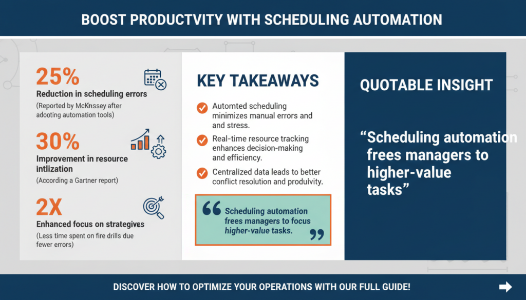 8 Ways Scheduling Automation Improves Productivity for Operations Managers in Medium-Sized Businesses
