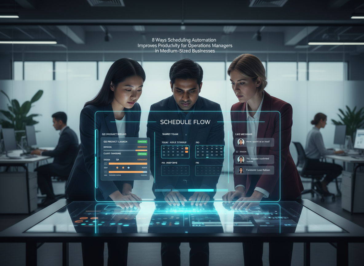 Interactive collaborative scheduling interface with real-time updates and messaging features in a team setting.