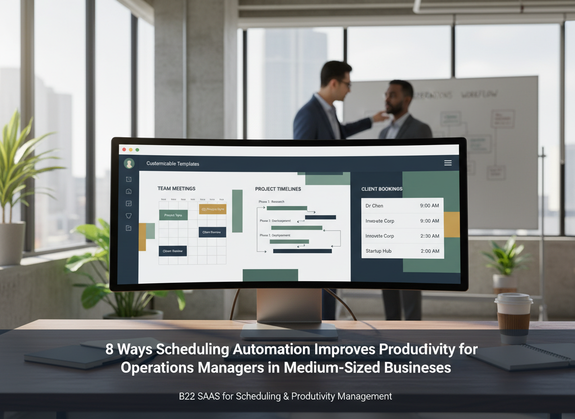 Scheduling software interface displaying customizable templates for meetings, timelines, and bookings.