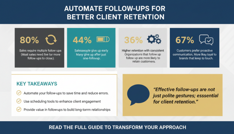 How to Automate Meeting Follow-Ups with Scheduling Tools for Better Client Retention
