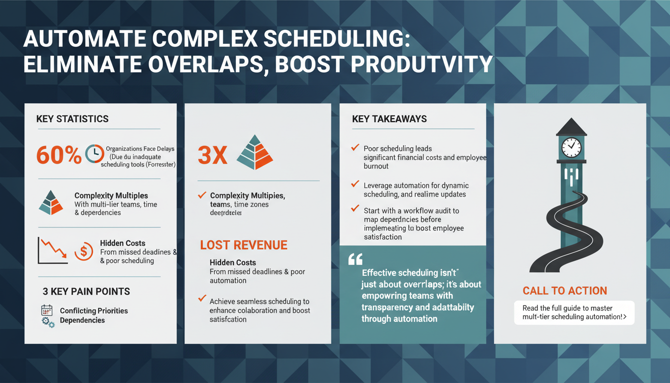 How to Automate Multi-Tier Team Scheduling for Complex Workflows Without Overlaps
