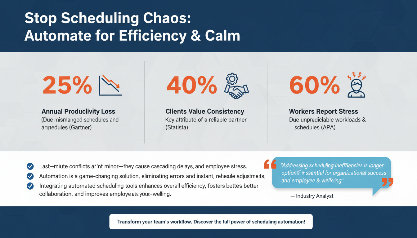 How to Solve Last-Minute Scheduling Conflicts with Automation: A Guide for Busy Teams