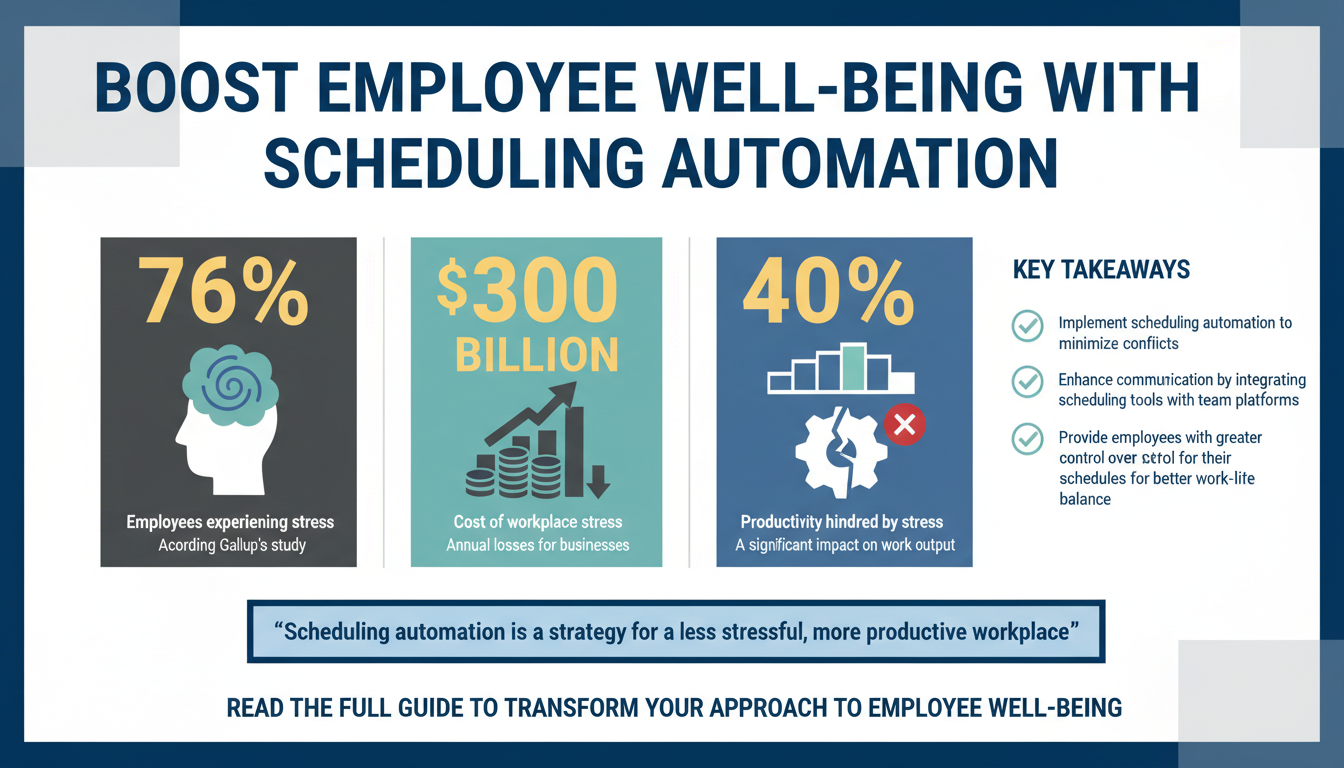 How to Use Scheduling Automation to Boost Employee Well-Being and Reduce Workplace Stress