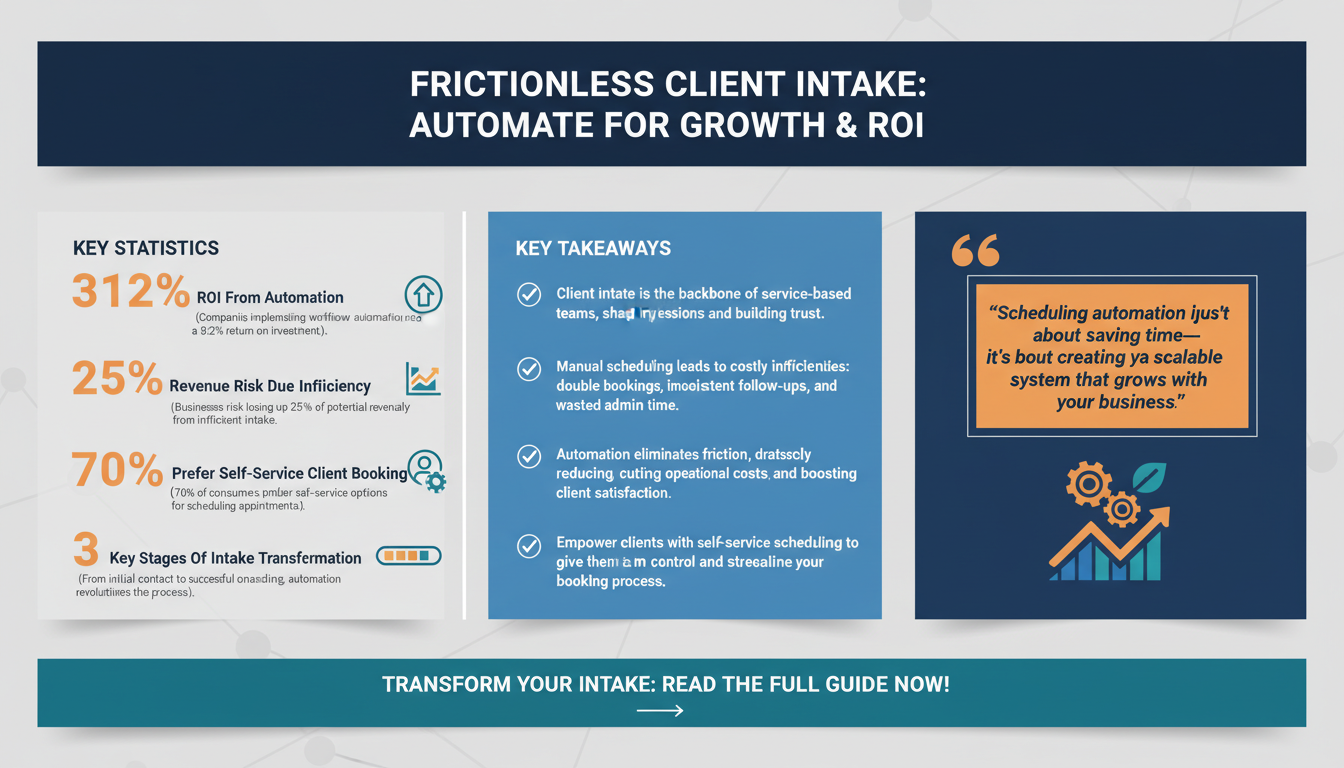 How to Use Scheduling Automation to Create a Frictionless Client Intake Process for Service-Based Teams