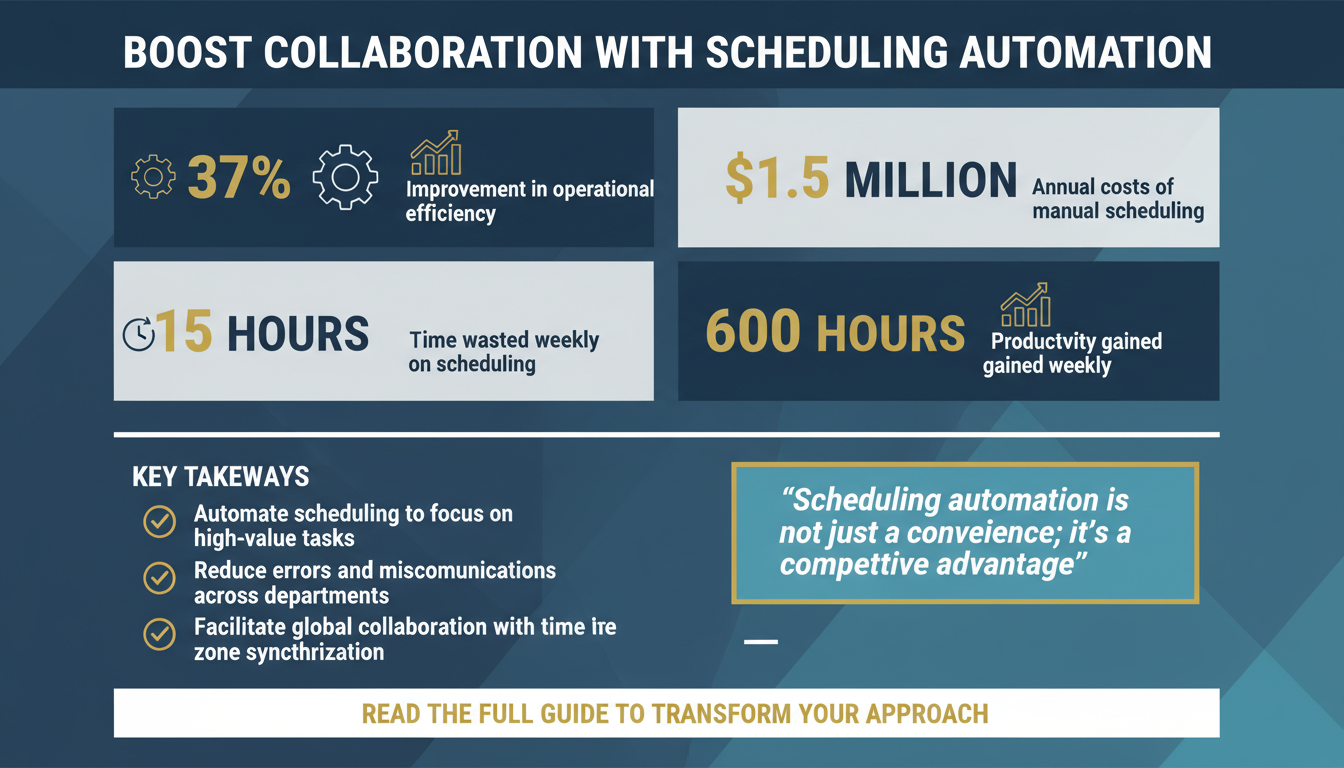 How to Use Scheduling Automation to Improve Cross-Team Collaboration in Large Organizations