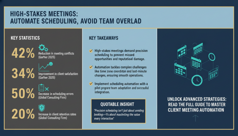 How to Use Scheduling Automation to Manage High-Stakes Client Meetings Without Overloading Your Team