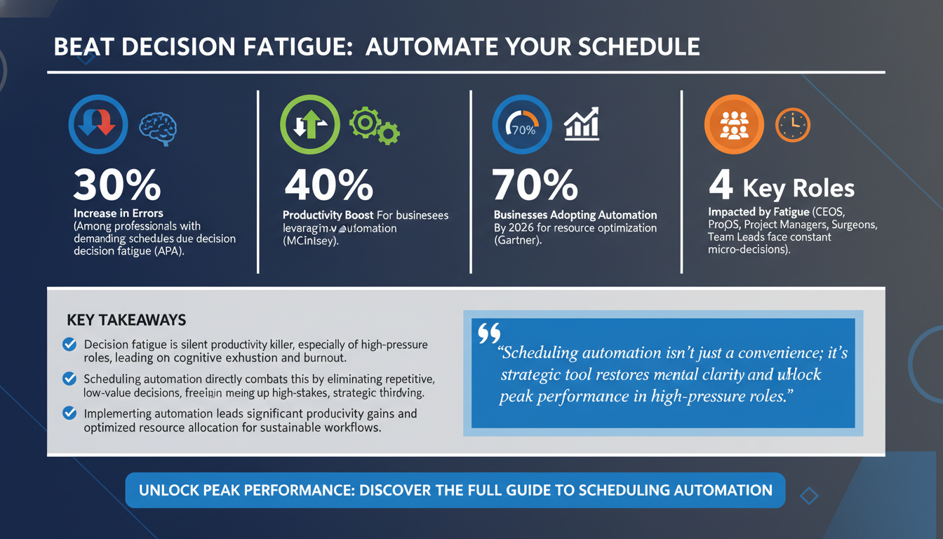 How to Use Scheduling Automation to Reduce Decision Fatigue in High-Pressure Roles