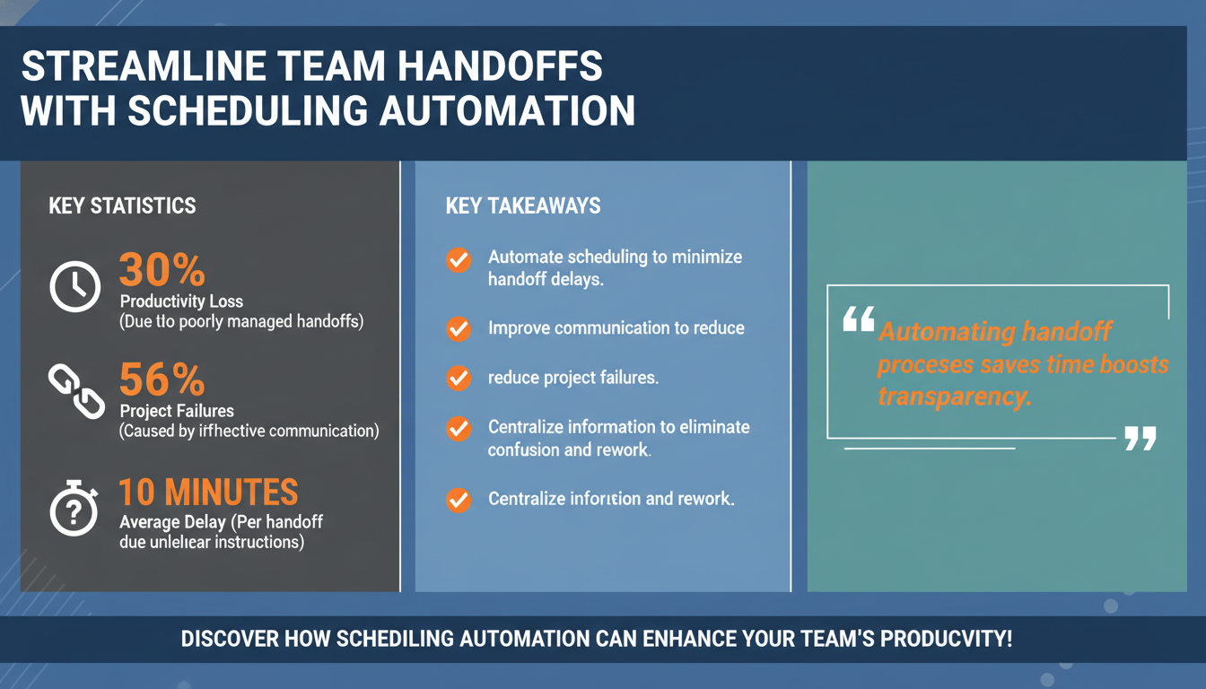 How to Use Scheduling Automation to Streamline Internal Team Handoffs and Minimize Delays