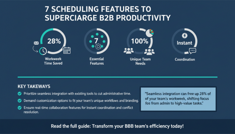 The 7 Essential Features of a Scheduling Tool That Streamline Productivity for B2B Teams