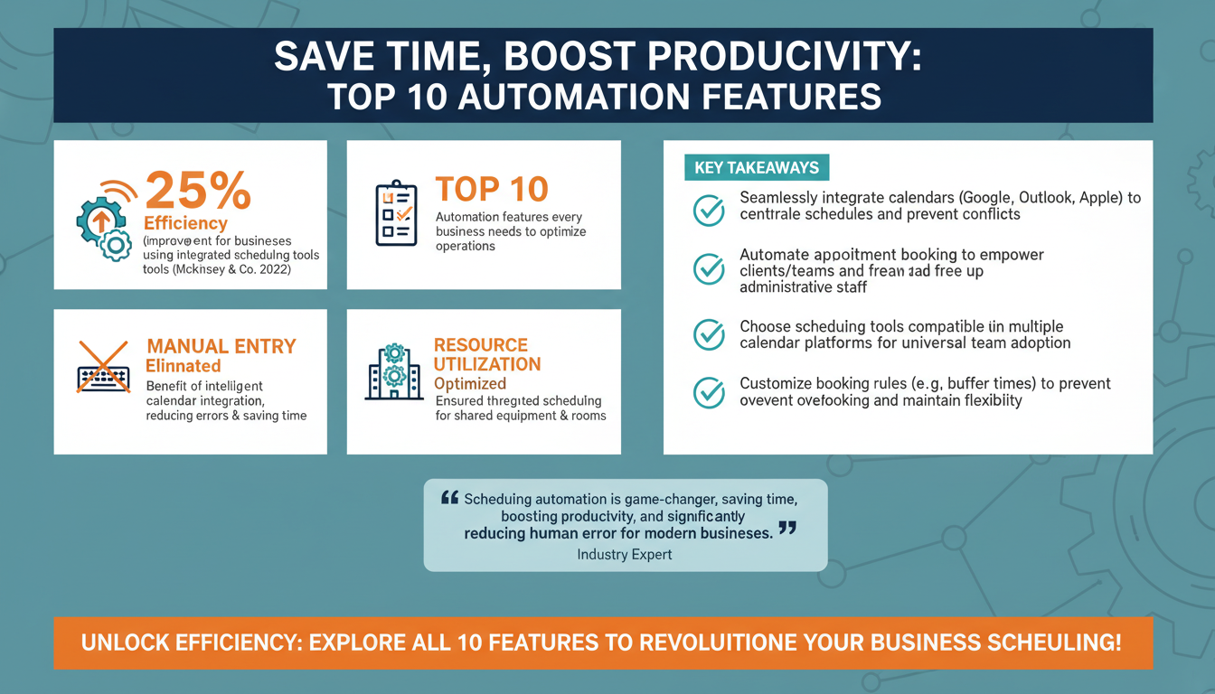 Top 10 Scheduling Automation Features Every Business Needs to Save Time and Boost Productivity