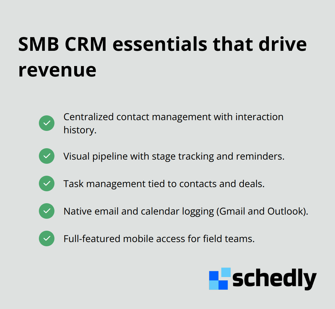 Checklist of core CRM capabilities small teams need to boost adoption and outcomes. - CRM alternatives for SMBs