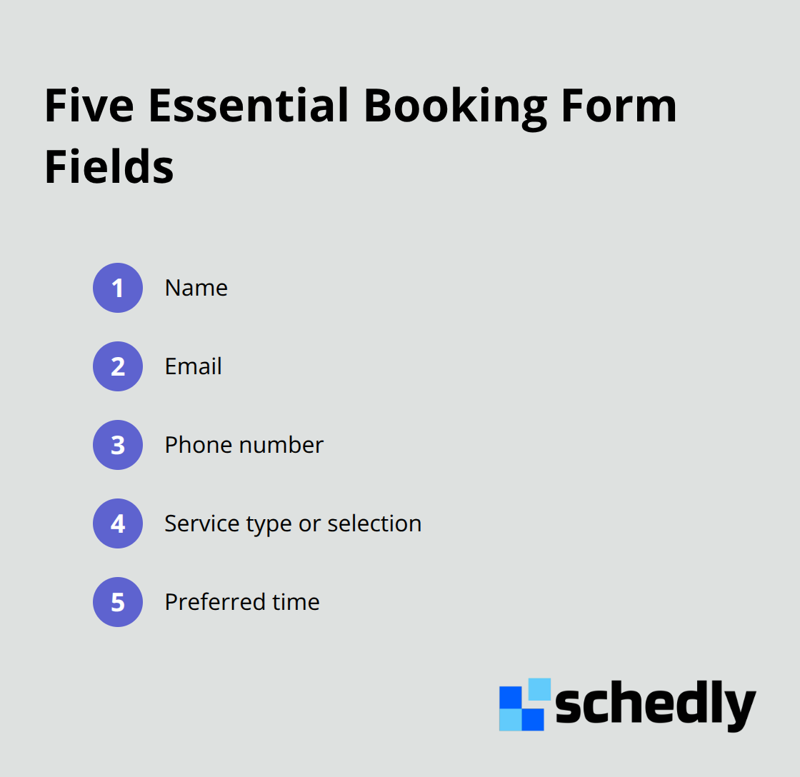 The five must-have booking form fields for faster conversions - efficient booking page tips
