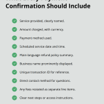 Checklist of essential elements to include in a payment confirmation email - payment gateway security